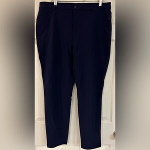 CHICO'S Women's Nylon Trouser Career Pants Navy Blue 3R (US Size 16R)